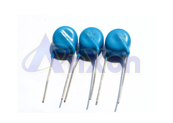 Китай Освинцованный тип голубой керамический конденсатор диска монтажной платы SL 40KV 50PF поставщик