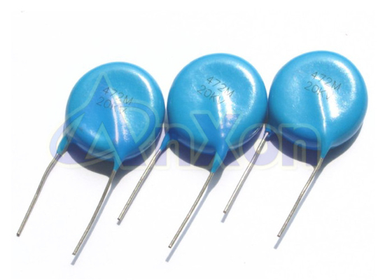 Китай Освинцованные керамический конденсатор диска керамического конденсатора 15KV 4700PF 472 голубой поставщик
