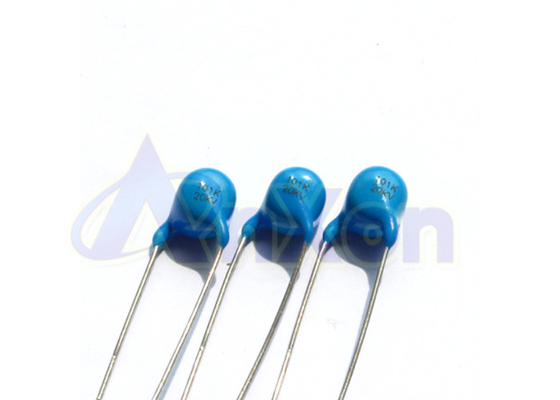 Китай Диск сформировал керамический дисковый конденсатор дискового конденсатора CT81 15KV101 100PF Y5T голубой поставщик